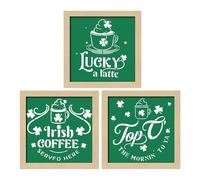 St Patrick's Day Wall Decor, Lucky Shamrock Wall Decoration, Framed Home Aesthetic Decor, St Patrick's Day Wall Art, Shamrock Wall Art Set, Wooden Sign Wall Decor, Gallery Wall Art Decor, St Patrick's