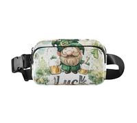St Patrick's Lucky Leprechaun con Brewers Moda Bandolera Paquete de Cintura para Mujeres Hombres Adolescentes Mini Bolsa de Hombro Correa Correa Ajustable para Viajes Vacaciones Correr, St Patrick's