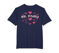 St Paulianer Hamburgo Norte de Alemania Norte Patria Camiseta, Hombre Tallas Grandes, Azul Marino, 3X Alto