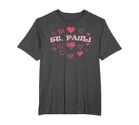 St Paulianer Hamburgo Norte de Alemania Norte Patria Camiseta, Hombre Tallas Grandes, Jaspeado Oscuro, 3X Alto