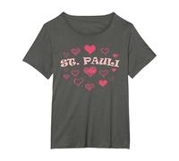 St Paulianer Hamburgo Norte de Alemania Norte Patria Camiseta, Mujer Tallas Grandes, Asfalto, 3XL Grande