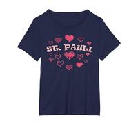 St Paulianer Hamburgo Norte de Alemania Norte Patria Camiseta, Mujer Tallas Grandes, Azul Marino, 3XL Grande