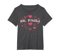 St Paulianer Hamburgo Norte de Alemania Norte Patria Camiseta, Mujer Tallas Grandes, Jaspeado Oscuro, 1XL Grande
