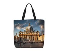 St Peter's Basilica - Bolsas de mano casuales para mujer, bolsas de hombro reutilizables, bolsas de compras multifunción de gran capacidad