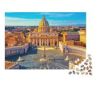 St. Peter's Basilica Jigsaw Puzzle 1000Pc Recycled Paper Vatican Square Puzzles for Adults Divertido and Desafiante Family Game Gift for Men 38x26cm/1000pcs