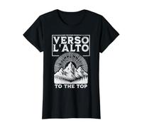 St Pier Giorgio Frassati Verso L'alto Montañas Escalador Camiseta gráfica económica, Mujer, Negro, XL