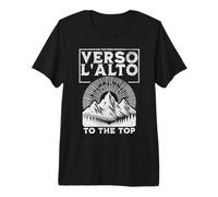 St Pier Giorgio Frassati Verso L'alto Montañas Escalador Camiseta Premium