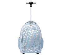 ST.Right Mochila Trolley Silver Butterflies Escuela Primaria Media Superior Niña Niña Grande