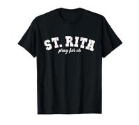 St Rita Pray For Us Béisbol Mamá Patrona Camiseta