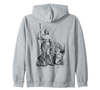 St Roch Perro patrón Santo de Perros Mascota católica Arte Sudadera con Capucha