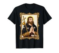St Roch Vintage Católico Arte Patrón de los Perros Camiseta