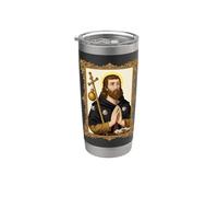 St Roch Vintage Católico Arte Patrón de los Perros Vaso térmico de acero inoxidable de doble pared