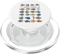 St Simons Island GA - Diseño de Peces Coloridos PopSockets PopGrip para MagSafe