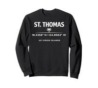 St Thomas USVI Coordenadas Diseño de Viajes Sudadera