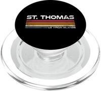 St. Thomas USVI Retro Rayas Vintage Playa PopSockets PopGrip para MagSafe