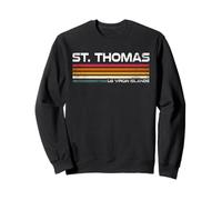 St. Thomas USVI Retro Rayas Vintage Playa Sudadera