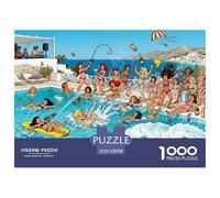 St Tropez Yacht Bikini Puzzle De Madera Impermeable DIY Puzzles De 1000 Piezas Regalos para Adultos Colorido Rompecabezas Decoración del Hogar