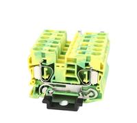 ST10-PE Conexión a tierra de protección con resorte de 10 mm², cable de 24 a 8 AWG, conector eléctrico, bloque de terminales de riel DIN ST 10-PE(5 Pcs)