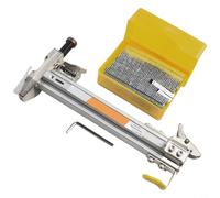 ST18 - Clavadora manual semiautomática para suelos y cemento, cuerpo grueso de aleación de aluminio con controlador de acero, herramienta de decoración de carpintería (ST18 con clavos)