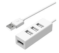 St4300usbm Concentrador USB 2.0 para computadora portátil Expansor de Puerto USB múltiple Transferencia de Datos rápida Divisor USB para computadora portátil Compatible con PC con (White, One Size)