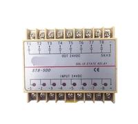 ST8-5DD ST5-5dd 5ddp 8 Channel Din Rail SSR Eight Input Output 24VDC Single Phase Solid State Relay 5A Module Controller(ST8-5DD) Control Relays
