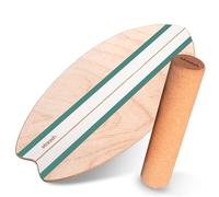 STAASH Balance Board - Tabla de Equilibrio Principiante, Rodillo y Pelota | Kit 3 piezas: tabla de equilibrio de madera antideslizante, rodillo y pelota · ideal para empezar · yoga, fitness, surf