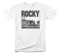 Stab & wound Rocky Balboa Top of Steps White T-Shirt