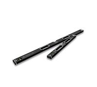 STABILA 196-2 Dark Shadow - Juego de 2 niveles de burbuja de 61 cm / 122 cm, elegante revestimiento de antracita mate, perfil de aluminio extrarígido, tapas finales amortiguadoras, tope antideslizante