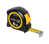 Stabila Cinta métrica BM 100 8 m – escala métrica, carcasa ABS irrompible, gancho inicial móvil