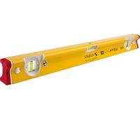 STABILA Nivel de burbuja tipo R 300, 40 cm, perfil de aluminio en R, 1 burbuja horizontal, 2 niveles verticales, tapas finales amortiguadoras, tope antideslizante integrado, fabricado en Alemania
