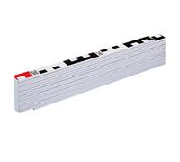STABILA Regla plegable de madera tipo 1407 GEO de 3 m, escala métrica blanca/escala geográfica