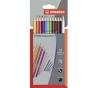 Stabilo 1612-3 - Lápices acuarelables, 12 unidades
