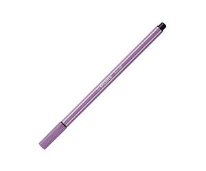 STABILO 68 - Bolígrafo de punta de fibra premium, 1 unidad, color gris y violeta
