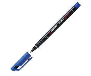 Stabilo 842/41 OHPen - Lote de 3 rotuladores para láminas transparentes (tinta permanente), color azul