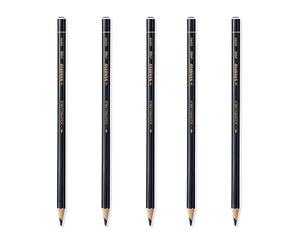 STABILO All Watercolour - Lápices (5 unidades), color negro