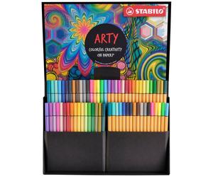 STABILO ARTY Creative Set rotulador Medio Azul, Coloretes, Carmín, Verde, Gris, Caqui, Lila, Cal, Ocre, Naranja, Púrpura,