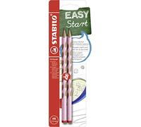 STABILO B-55876-10 Lápiz ergonómico triangular Easygraph Pastel Edition, Color Rosa Pastel, 2 Unidades (Paquete de 1)