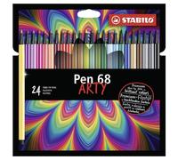 STABILO Bolígrafo 68 Artístico Premium Fibre-Tip Paquete De 24 Varios Colores