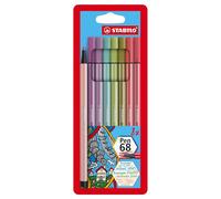 STABILO Bolígrafo 68 - Premium Fibre-Tip - Paquete De 8 - Surtido Escritura