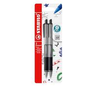 STABILO - Bolígrafo con impresión - Pointball colorful - Pack de 2 - gris oscuro
