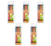 STABILO - Bolígrafo retráctil - pointball - 5x Pack de 4 - azul, verde, rojo, negro