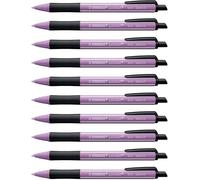 STABILO - Bolígrafo retráctil - pointball NatureCOLORS Edición Wildflower color de cuerpo gris violeta - Caja con 10 unidades tinta azul