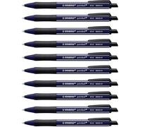 STABILO - bolígrafo retráctil - pointball NatureCOLORS Wildflower | pack de 10, azul de Prusia, color de escritura azul