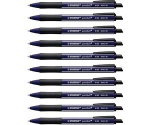 STABILO - bolígrafo retráctil - pointball NatureCOLORS Wildflower | pack de 10, azul de Prusia, color de escritura azul