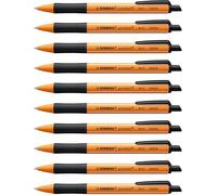 STABILO - Bolígrafo retráctil - pointball - Pack de 10 - negro