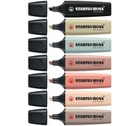 Stabilo boss naturecolors marcador 6 pieza(s) punta de cincel negro, b