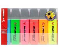 Stabilo Boss Original Punta Plana Resaltadores, Paquete de 6 - 70/6