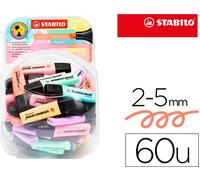 Stabilo Boss Rotulador Fluorescente 70 Pastel Boiao Display 60 Unidades Colores Surtidos