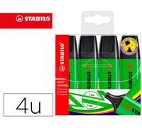 Stabilo Boss Rotulador Fluorescente 70 Verde Estuche 4 Unidades - STABILO