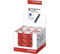 STABILO - cartuchos de tinta de recarga - Refill | borrable azul, 24x pack de 6